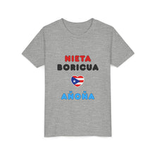 Load image into Gallery viewer, Youth tee "Nieta Boricua Añoña"