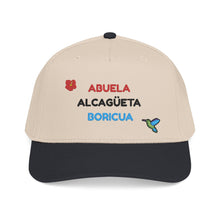 Load image into Gallery viewer, Gorra "Abuela Alcagüeta Boricua". SOLO BORDADO FRONTAL.