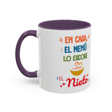 Load image into Gallery viewer, Tacita de café "En casa el menú lo escoge el Nieto". 11oz
