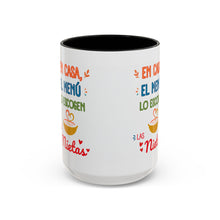 Load image into Gallery viewer, Tacita de café "En casa el menú lo escogen las Nietas". 11oz