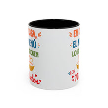 Load image into Gallery viewer, Tacita de café "En Casa, El Menú Lo Escogen Los Nietos". 11oz