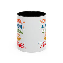 Load image into Gallery viewer, Tacita de café "En casa el menú lo escoge el Nieto". 11oz