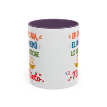 Load image into Gallery viewer, Tacita de café "En casa el menú lo escoge el Nieto". 11oz