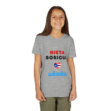 Load image into Gallery viewer, Youth tee "Nieta Boricua Añoña"
