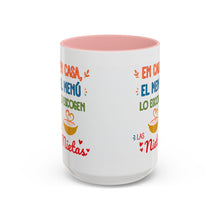 Load image into Gallery viewer, Tacita de café "En casa el menú lo escogen las Nietas". 11oz