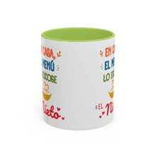 Load image into Gallery viewer, Tacita de café "En casa el menú lo escoge el Nieto". 11oz