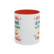 Load image into Gallery viewer, Tacita de café  "En casa el menú lo escogen las Nietas". 11oz
