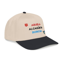 Load image into Gallery viewer, Gorra "Abuela Alcagüeta Boricua". SOLO BORDADO FRONTAL.

