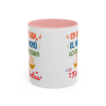 Load image into Gallery viewer, Tacita de café  "En casa el menú lo escogen las Nietas". 11oz
