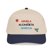Load image into Gallery viewer, Gorra "Abuela Alcagüeta Boricua". SOLO BORDADO FRONTAL.
