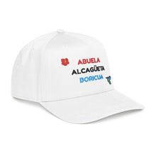 Load image into Gallery viewer, Gorra "Abuela Alcagüeta Boricua". SOLO BORDADO FRONTAL.
