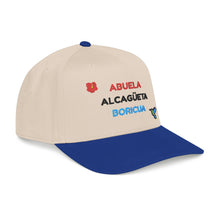 Load image into Gallery viewer, Gorra "Abuela Alcagüeta Boricua". SOLO BORDADO FRONTAL.
