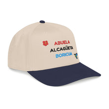 Load image into Gallery viewer, Gorra "Abuela Alcagüeta Boricua". SOLO BORDADO FRONTAL.
