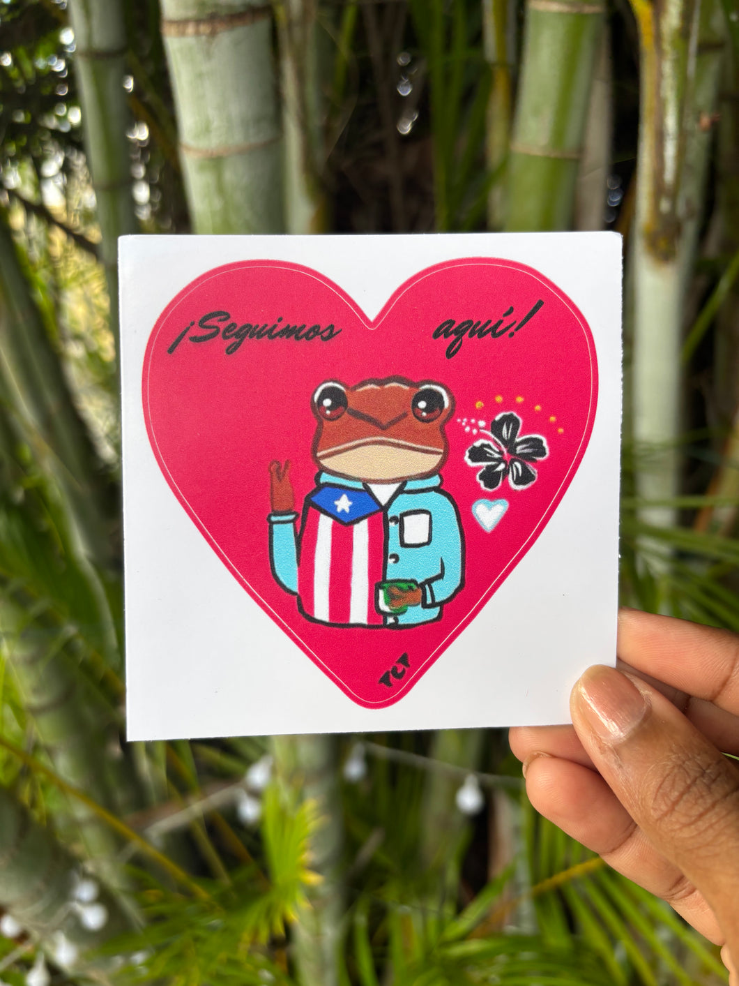 Sticker Sapo Concho/ Corazón Rojo