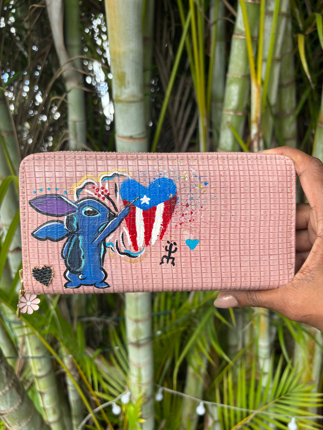 Wallet rosa Stitch