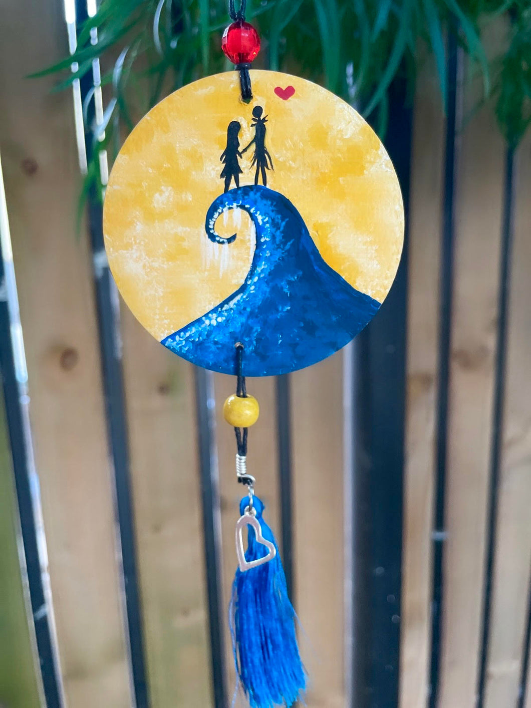 Jack Skellington and Sally  MINI car charm.