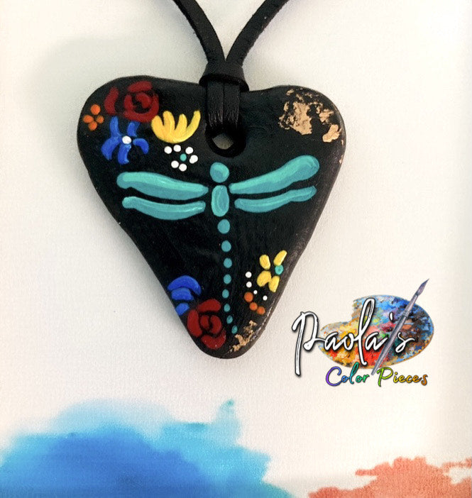 Heart dragonfly necklace 
