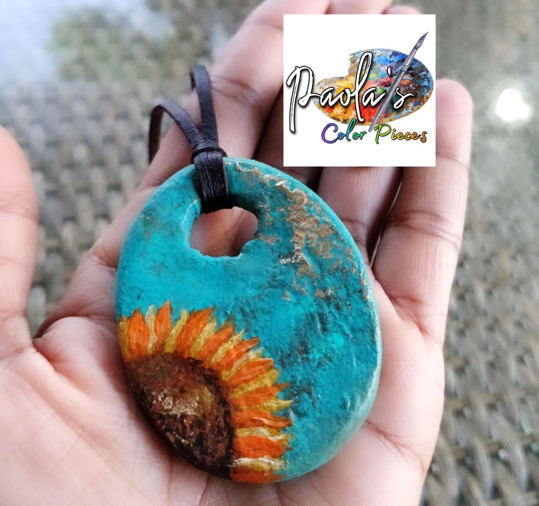 Orange flower necklace