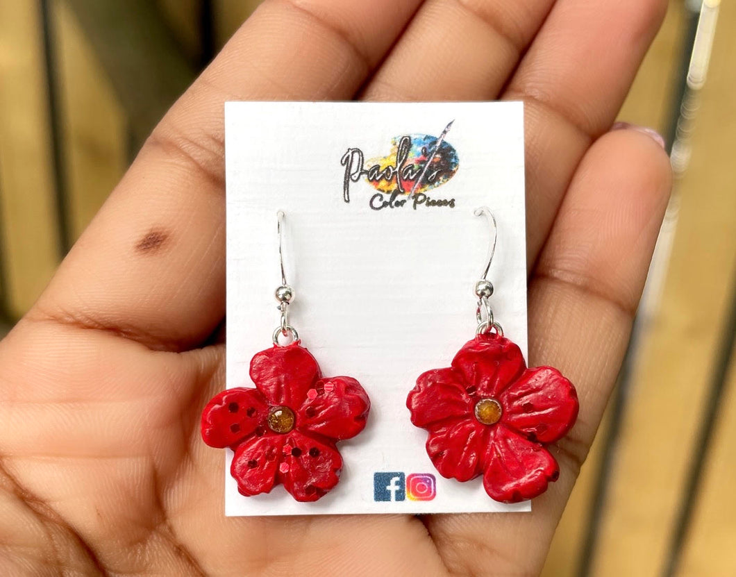 Maga flower dangle earrings