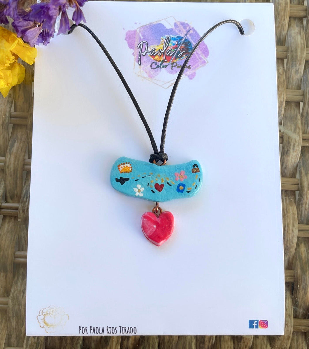 Blue travel necklace