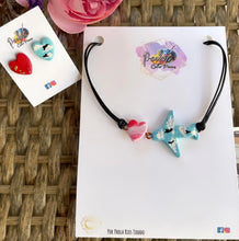 Load image into Gallery viewer, Sky and heart earrings studs
