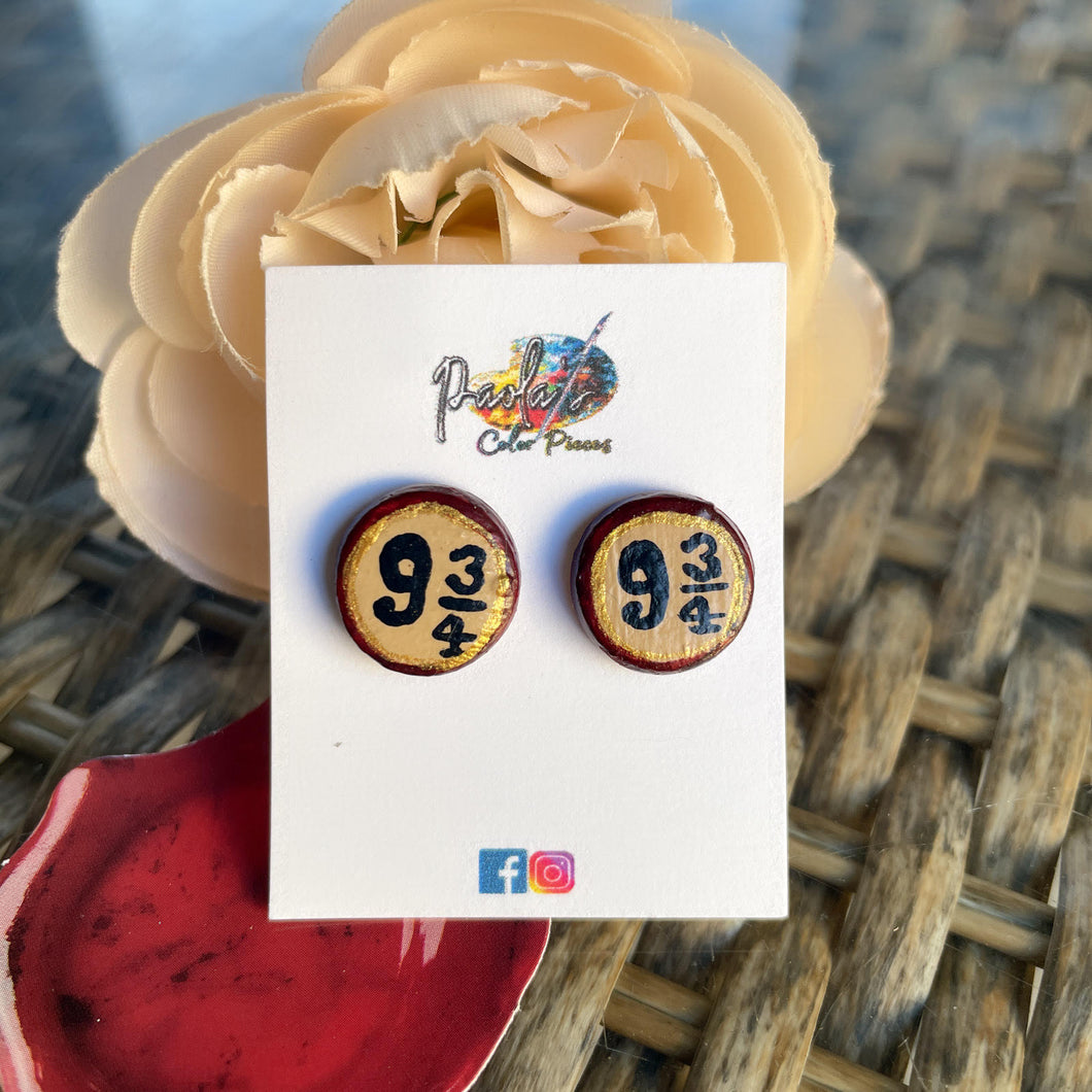 Platform 9 3/4 earring studs