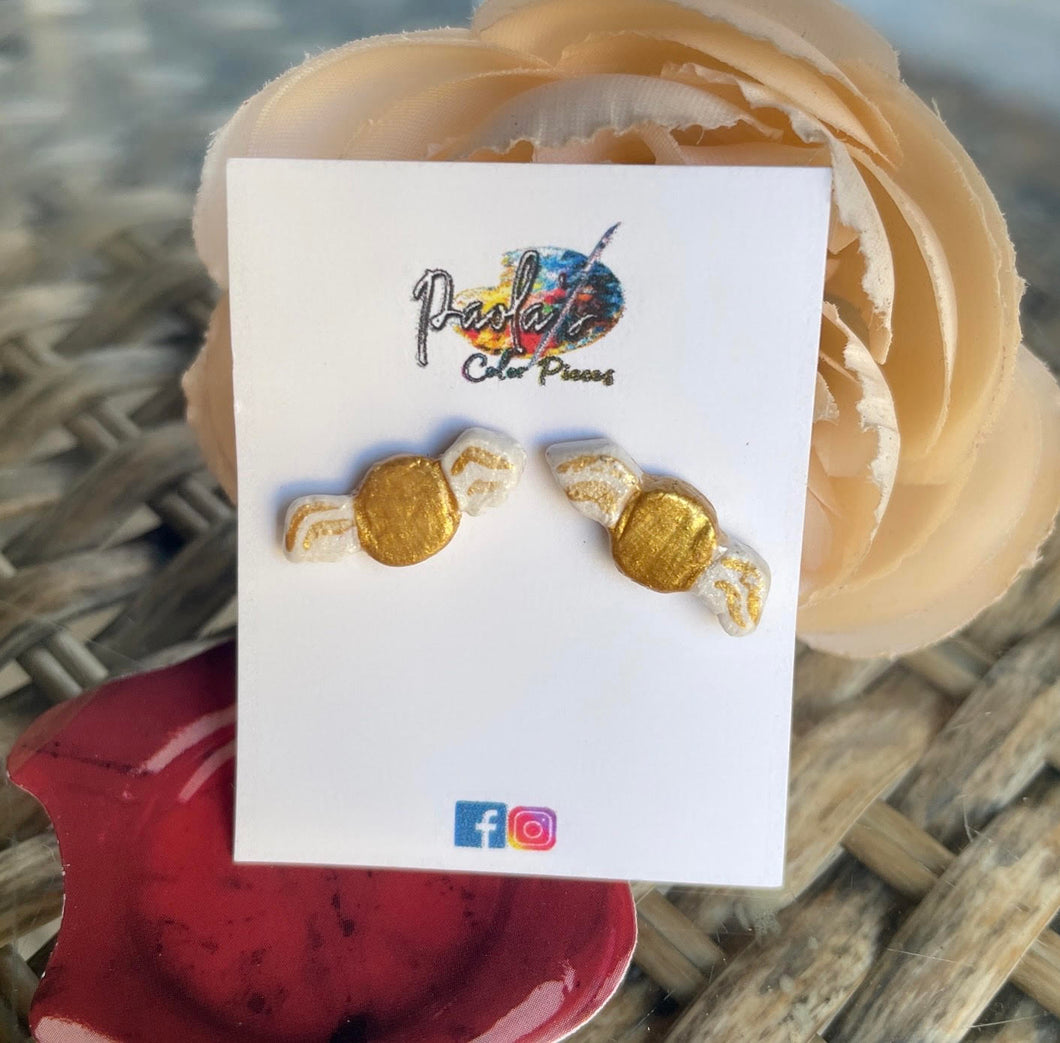 Golden Snitch earring studs.
