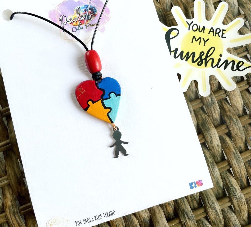 Autism awareness necklace