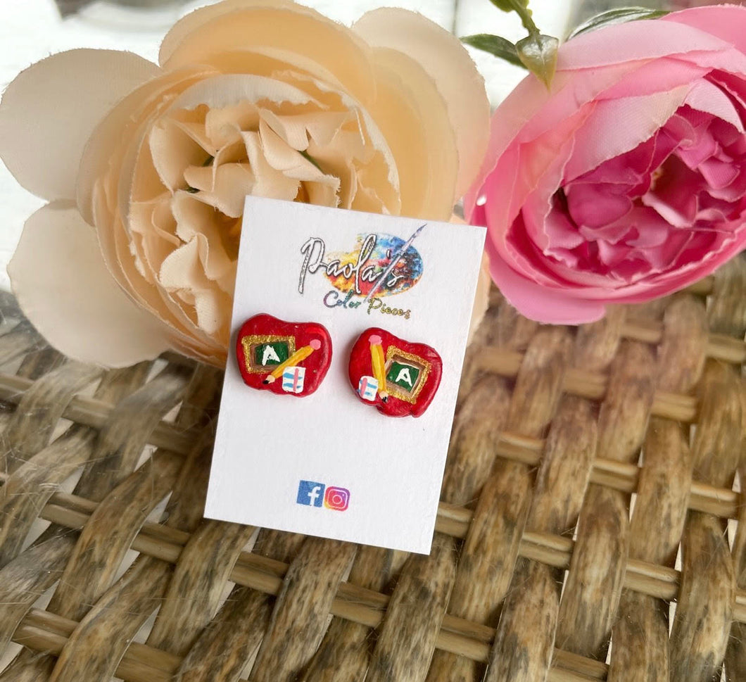 Apple stud earrings