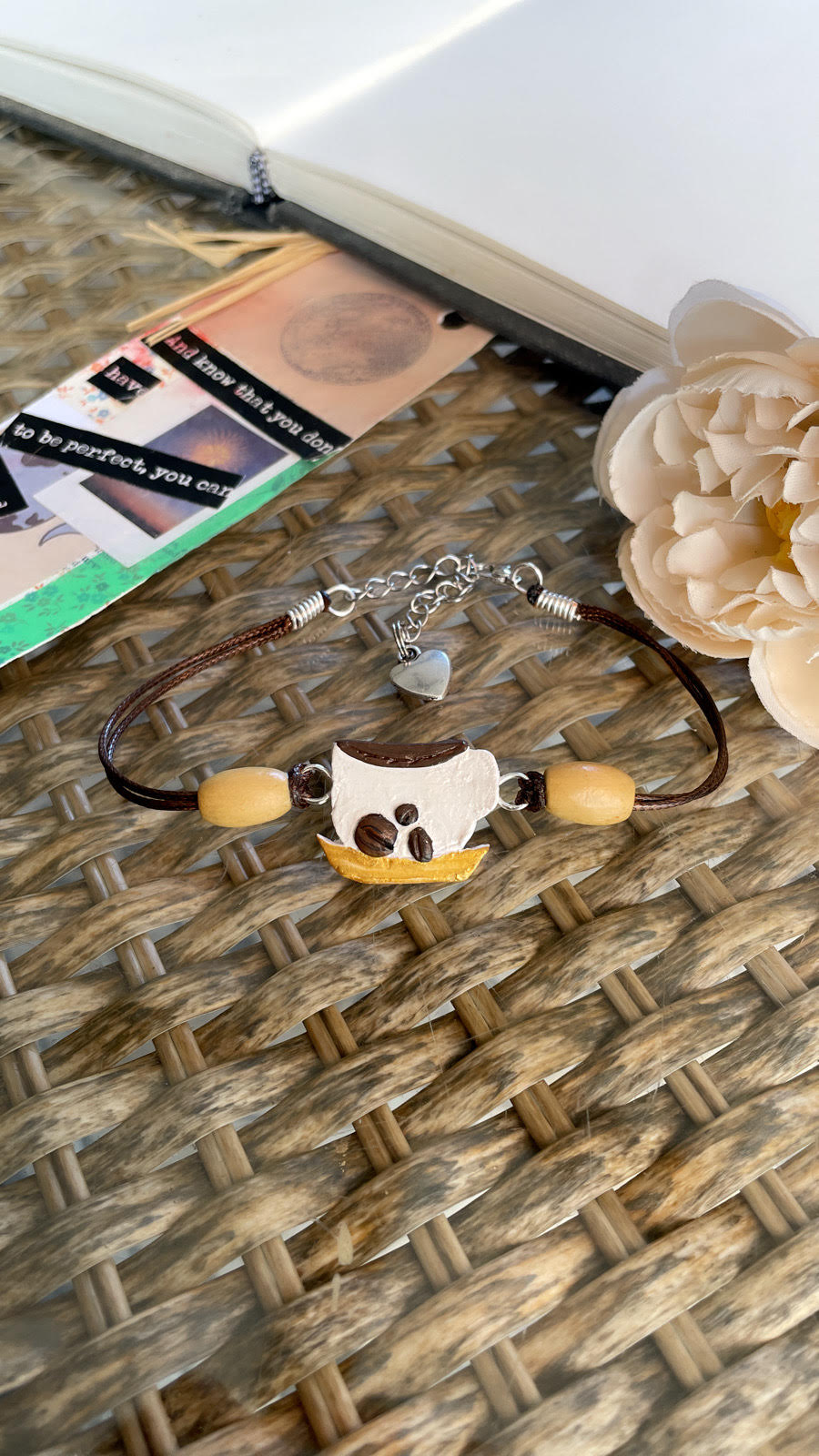 Pearl coffee beans bracelet