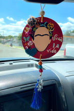 Load image into Gallery viewer, Frida Kahlo red car charm.
