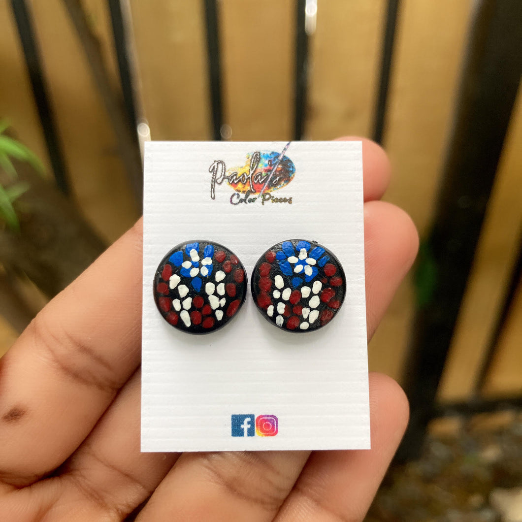 Puerto Rico's flag earrings 