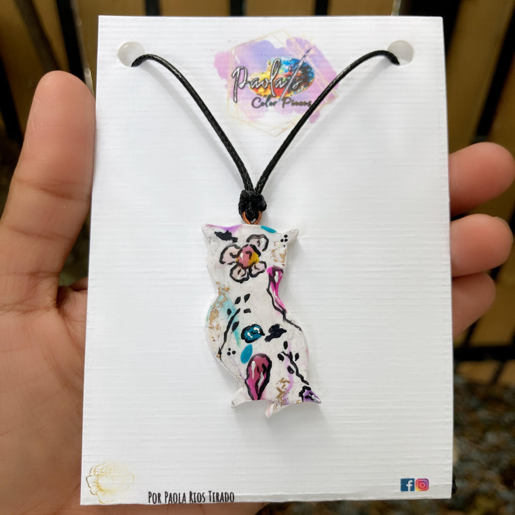 White owl necklace 
