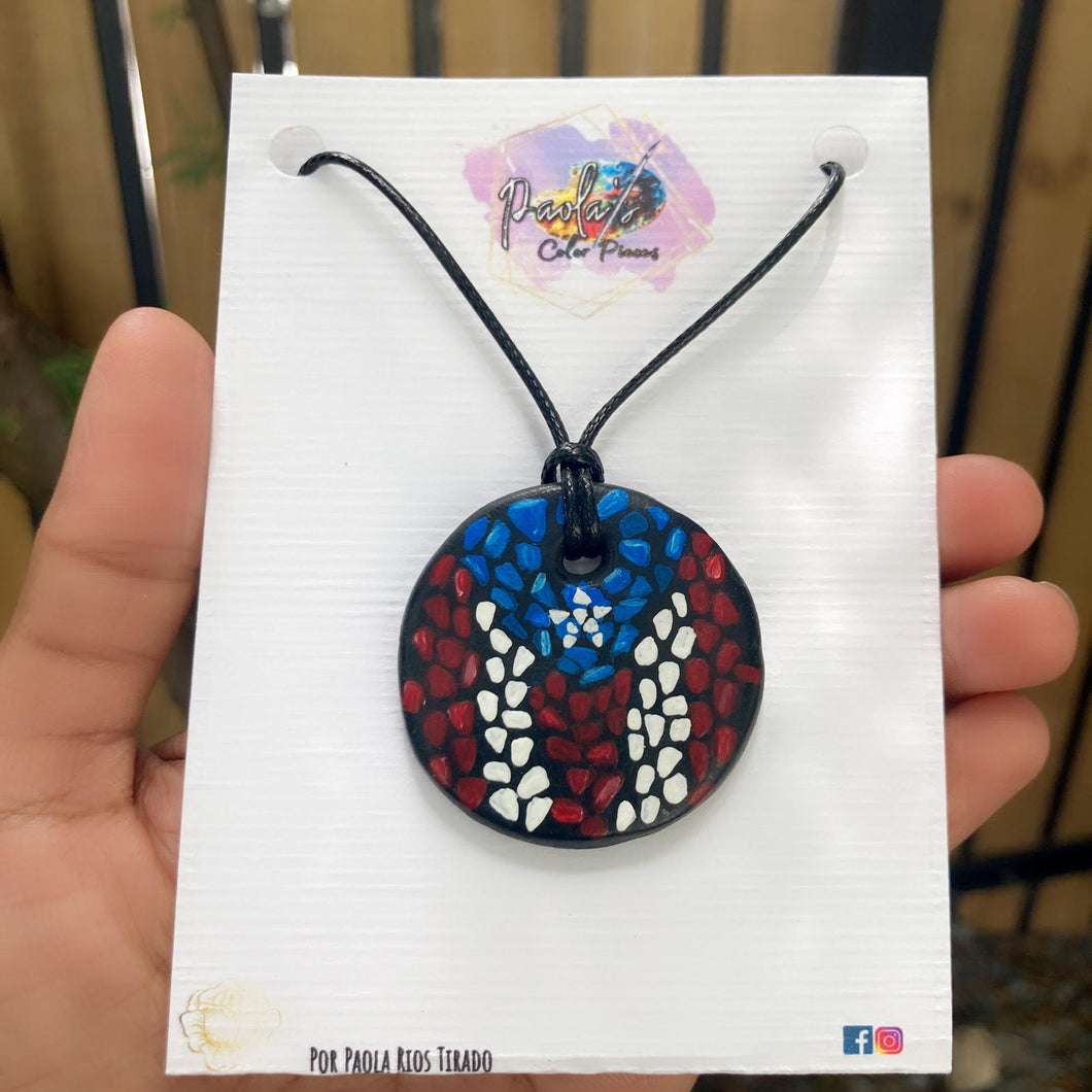 Puerto Rico's flag necklace 