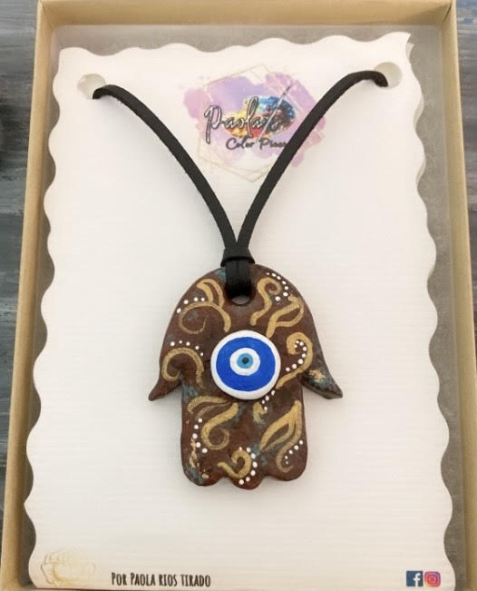 Fatima's hand handpainted necklace 